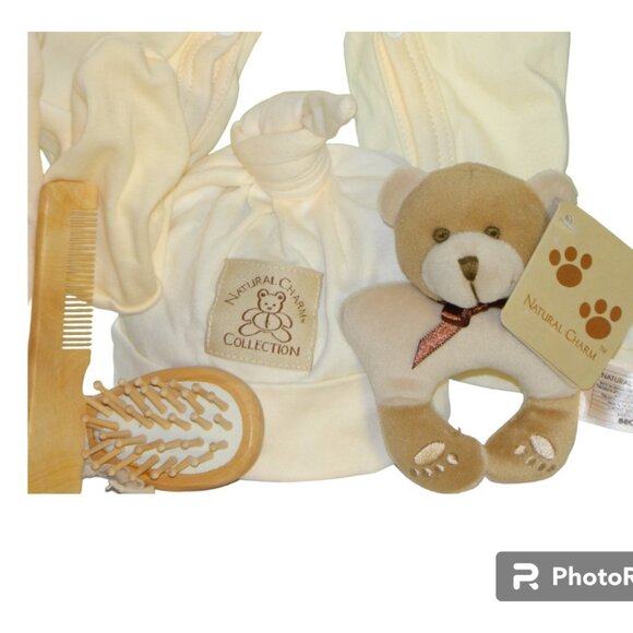 Natural Charm Baby’s Bedtime Natural Cotton 5pc Set - Picture 7 of 10